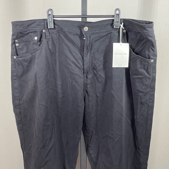 NEW Adriano Goldschmied Pants Mens 42 black Everett straight leg chino designer - Picture 2 of 15